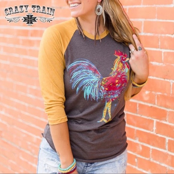 🚂Crazy Train🚂Rule The Roost Baseball Tee🚂 - Picture 2 of 5